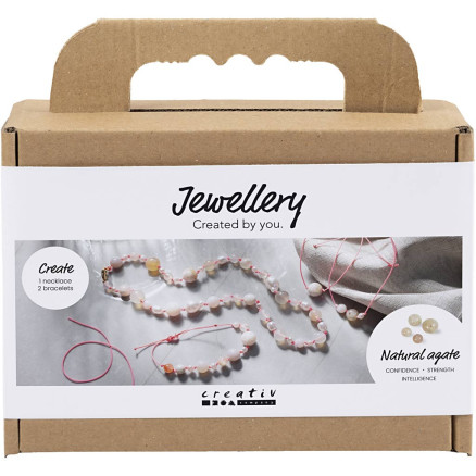 Mini DIY Kit Jewellery, Halskette und Armband, rosa, 1 Pk. Mini DIY Kit Jewellery, Halskette und Armband, rosa, 1 Pk. von Diverse
