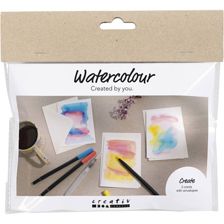Mini DIY Kit Watercolour, Karten mit Umschlägen, 1 Pk. Mini DIY Kit Watercolour, Karten mit Umschlägen, 1 Pk. von Diverse