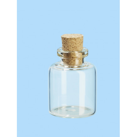 Mini Glasbehälter mit Korkverschlus 30x40mm - 3 Stk von Diverse