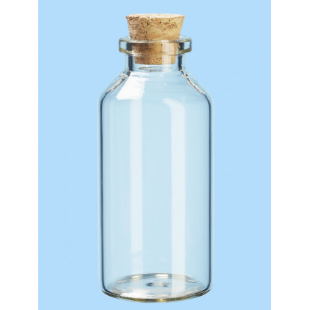 Mini Glasbehälter mit Korkverschlus 32x70mm - 2 Stk von Diverse