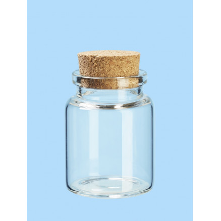 Mini Glasbehälter mit Korkverschlus 35x45mm - 2 Stk von Diverse