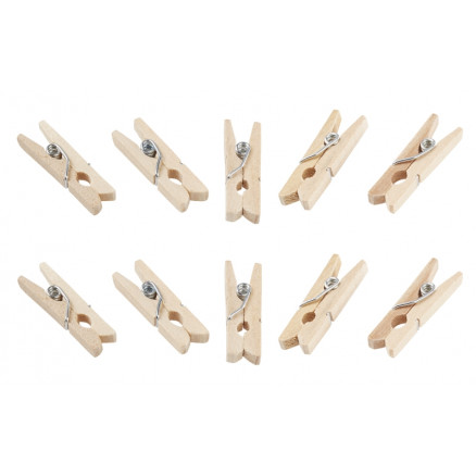 Mini Holzklammern Natur 2,5cm - 10 Stk von Diverse