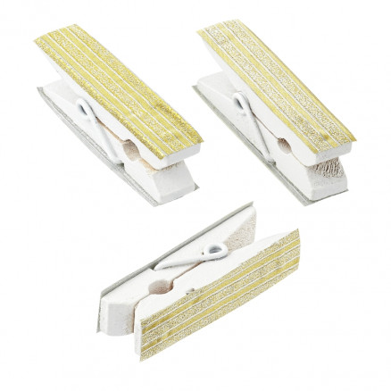 Mini Klammer Holz Gold 3,5cm - 10 Stk von Diverse