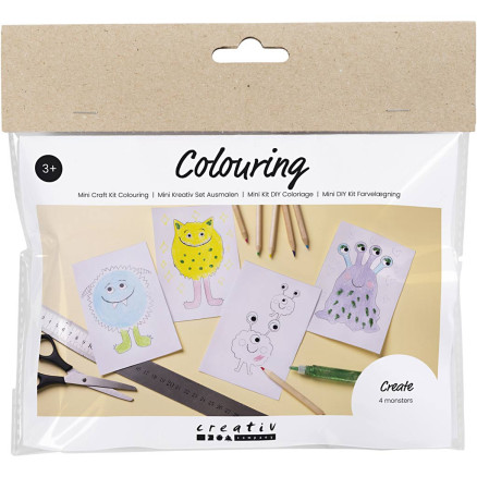 Mini Kreativ Set Ausmalen, Monster, Sortierte Farben, 1 Pck Mini Kreativ Set Ausmalen, Monster, Sortierte Farben, 1 Pck von Diverse