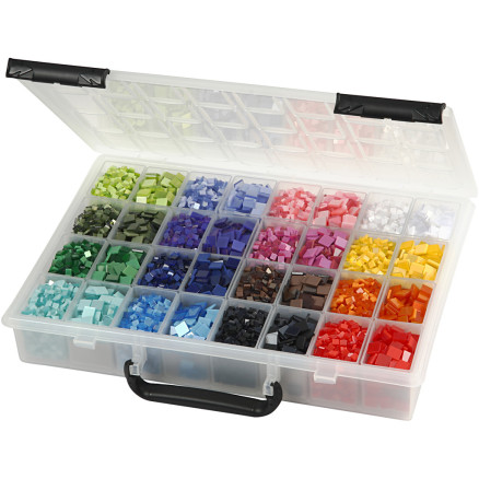 Mini-Mosaik, Größe 5x5+10x10 mm, Dicke 2 mm, 32x25 g/ 1 Pck Mini-Mosaik, Größe 5x5+10x10 mm, Dicke 2 mm, 32x25 g/ 1 Pck von Diverse