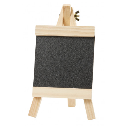 Mini Staffelei Holz mit schwarzem Leinen 12x18cm von Diverse