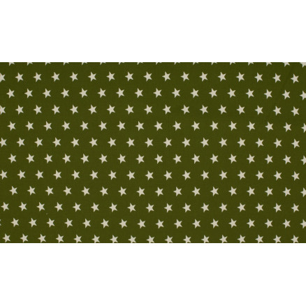 Minimals Baumwollpopeline Stoff Druck 125 Star Khaki 145cm - 50cm Minimals Baumwollpopeline Stoff Druck 125 Star Khaki 145cm - 50cm von Diverse