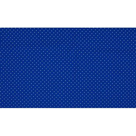 Minimals Baumwollpopeline Stoff Druck 407 Small Dot Royal 145cm - 50cm von Diverse