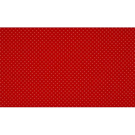 Minimals Baumwollpopeline Stoff Druck 415 Small Dot Red 145cm - 50cm von Diverse