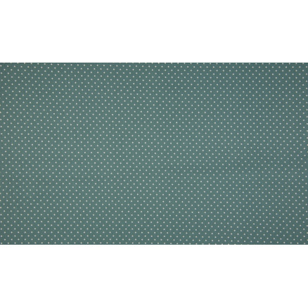 Minimals Baumwollpopeline Stoff Druck 423 Small Dot Dusty Green 145cm - 50cm von Diverse