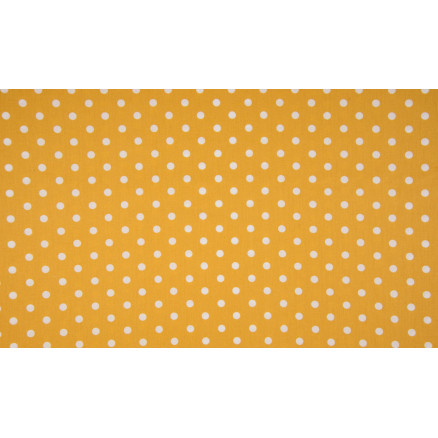 Minimals Baumwollpopeline Stoff Druck 583 Big Dot Ochre 145cm - 50cm von Diverse