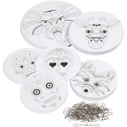 Mobile mit Motivdruck, D 12+15+18 cm, 300 g, Weiß, 20 Set/ 1 Pck von Diverse