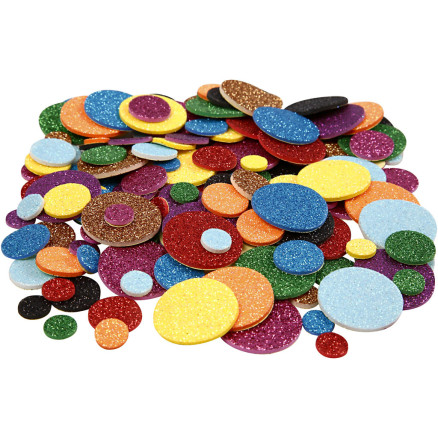 Moosgummikreise, D 12+20+32 mm, 1000 sort./ 1 Pck von Diverse