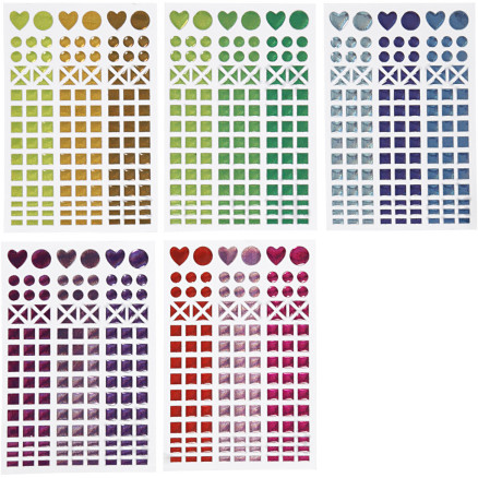 Mosaik-Sticker, D 8-14 mm, Blatt 11x16,5 cm, Sortierte Farben, 10 Bl./ 1 Pck von Diverse