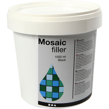 Mosaikfliesen-Fugenmasse, Schwarz, 1000 ml/ 1 Eimer Mosaikfliesen-Fugenmasse, Schwarz, 1000 ml/ 1 Eimer von Diverse