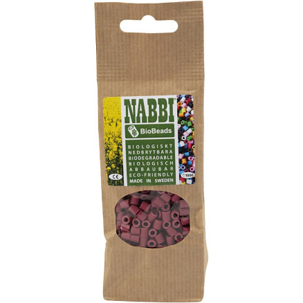 Nabbi BioBeads Röhrchenperlen, Größe 5x5 mm, Lochgröße 2,5 mm, mittel, karamell, 1000 Stück / 1 Pk. von Diverse