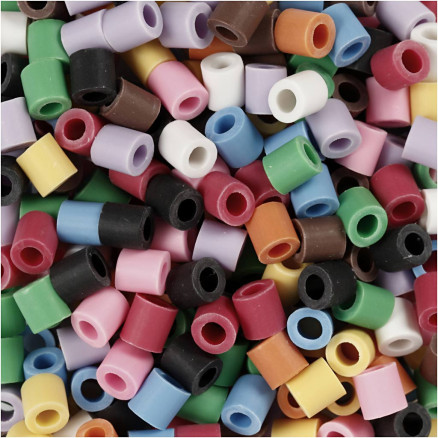 Nabbi BioBeads Röhrchenperlen, Größe 5x5 mm, Lochgröße 2,5 mm, mittel, versch. Farben, 1000 Stück / 1 Pk. Nabbi BioBeads Röhrchenperlen, Größe 5x5 mm, Lochgröße 2,5 mm, mittel, versch. Farben, 1000 Stück / 1 Pk. von Diverse
