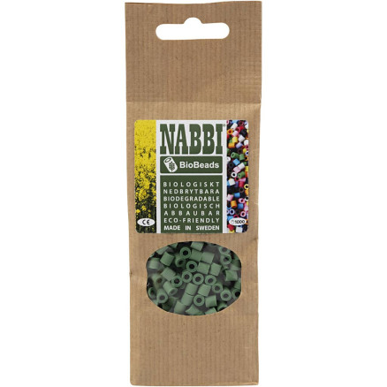 Nabbi BioBeads Tube Beads, Größe 5x5 mm, Lochgröße 2,5 mm, mittel, cremefarben, 1000 Stück / 1 Pk. von Diverse