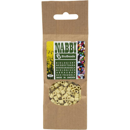 Nabbi BioBeads Tube Beads, Größe 5x5 mm, Lochgröße 2,5 mm, mittel, lachsfarben (051), 1000 Stück / 1 Pk. von Diverse