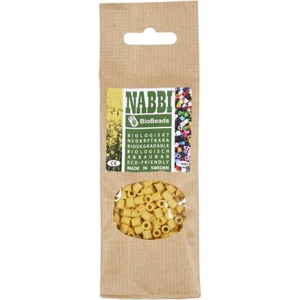 Nabbi BioBeads Tube Beads, Größe 5x5 mm, Lochgröße 2,5 mm, mittel, orange, 1000 Stück / 1 Pk. von Diverse