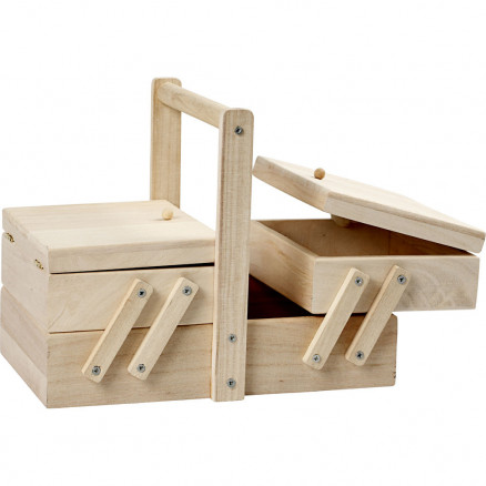 Nähkasten, Gr. 24x16,3x19 cm, Kaiserinholz, 1 Stk. von Diverse