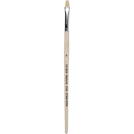 Nature Line Pinsel, Nr. 4, L 18,5 cm, B 7 mm, Kurzer Griff, 12 Stk/ 1 Pck von Diverse