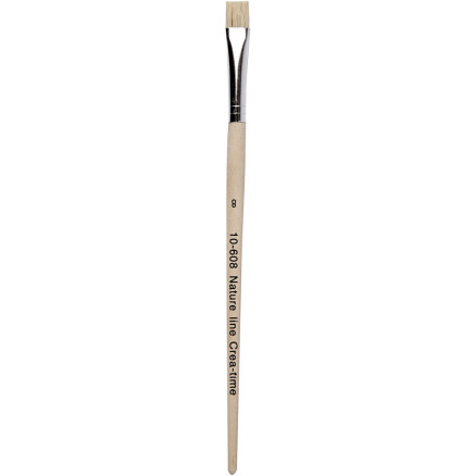 Nature Line Pinsel, Nr. 8, L 18,5 cm, B 10 mm, Flach, 12 Stk/ 1 Pck von Diverse