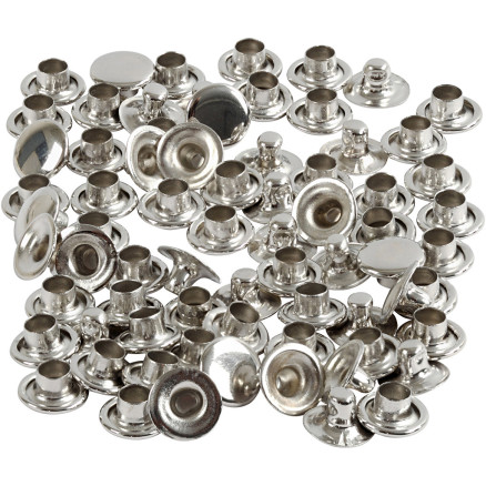 Nieten, D 7 mm, Silber, 50 Stk/ 1 Pck Nieten, D 7 mm, Silber, 50 Stk/ 1 Pck von Diverse