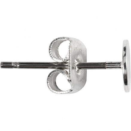 Ohrstecker, L 13mm, 100 Stk, Versilbert Ohrstecker, L 13mm, 100 Stk, Versilbert von Diverse