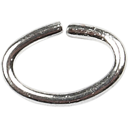 Ovaler Ring, Dicke 0,7 mm, versilbert, 50 Stk. / 1 Pk. von Diverse