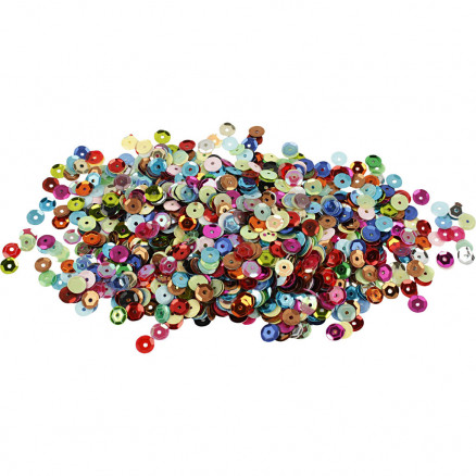 Pailletten, D: 6mm, 100g Pailletten, D: 6mm, 100g von Diverse