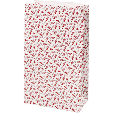 Papiertüten, Trompete, H: 21 cm, Größe 6x12 cm, 80 g, rot, weiß, 8 Stück / 1 Pk. Papiertüten, Trompete, H: 21 cm, Größe 6x12 cm, 80 g, rot, weiß, 8 Stück / 1 Pk. von Diverse