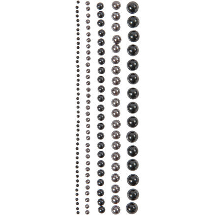 Perlen, Größe 2-8 mm, schwarz, anthrazitgrau, 140 Stück / 1 Pk. von Diverse