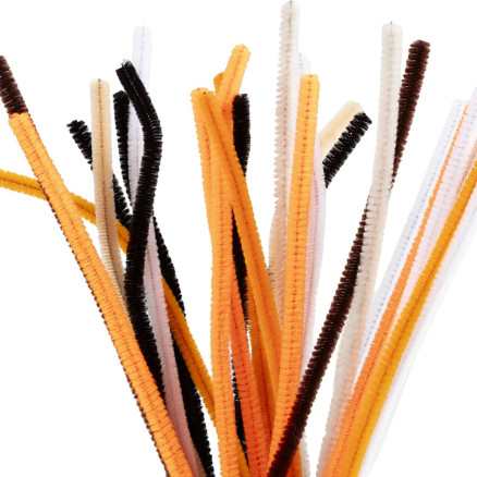 Pfeifenreiniger, L 30 cm, Dicke 6 mm, Halloween Farben, 25 sort./ 1 Pck Pfeifenreiniger, L 30 cm, Dicke 6 mm, Halloween Farben, 25 sort./ 1 Pck von Diverse