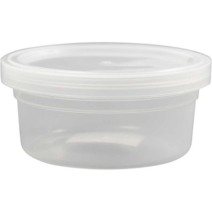 Plastikdose mit Deckel, H 38 mm, D 84 mm, 125 ml, 20 Stk/ 1 Pck von Diverse