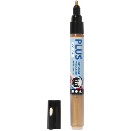 Plus Color Marker, L 14,5 cm, Strichstärke 1-2 mm, Gold, 5,5 ml, 1 Stk Plus Color Marker, L 14,5 cm, Strichstärke 1-2 mm, Gold, 5,5 ml, 1 Stk von Diverse
