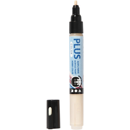 Plus Color Marker, L 14,5 cm, Strichstärke 1-2 mm, Hellbeige, 5,5 ml, 1 Stk Plus Color Marker, L 14,5 cm, Strichstärke 1-2 mm, Hellbeige, 5,5 ml, 1 Stk von Diverse