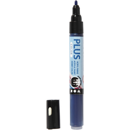 Plus Color Marker, L 14,5 cm, Strichstärke 1-2 mm, Marineblau, 5,5 ml, 1 Stk Plus Color Marker, L 14,5 cm, Strichstärke 1-2 mm, Marineblau, 5,5 ml, 1 Stk von Diverse