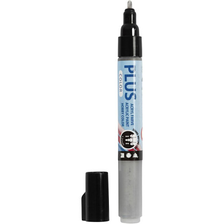 Plus Color Marker, L 14,5 cm, Strichstärke 1-2 mm, Silber, 5,5 ml, 1 Stk Plus Color Marker, L 14,5 cm, Strichstärke 1-2 mm, Silber, 5,5 ml, 1 Stk von Diverse