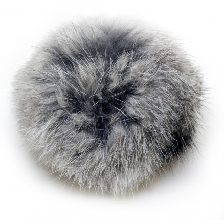 Pompon Quaste Kaninchenhaar Grau 100 mm von Diverse