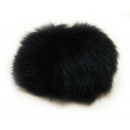 Pompon Quaste Kaninchenhaar Schwarz 100 mm von Diverse
