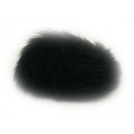 Pompon Quaste Kaninchenhaar Schwarz 60 mm von Diverse