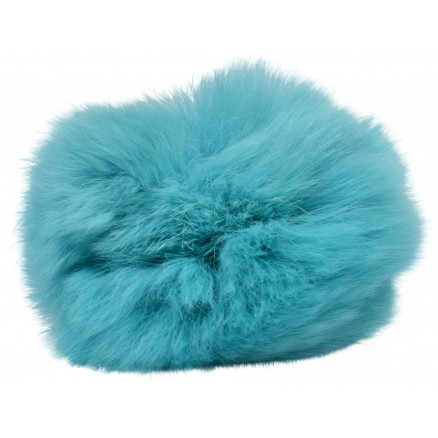 Pompon Quaste Kaninchenhaar Türkis 60 mm von Diverse
