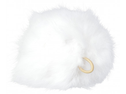 Pompon Quaste Kaninchenhaar Weiß 100 mm von Diverse