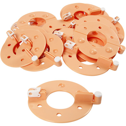 Pompon-Schablone, D 7 cm, 12 Stk/ 1 Pck von Diverse