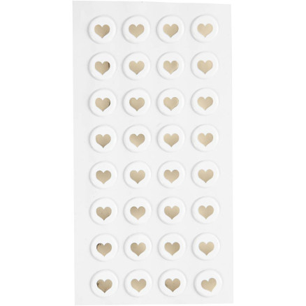 Puffy Sticker, D 14 mm, Dicke 2 mm, Weiß, 32 Stk/ 1 Pck von Diverse