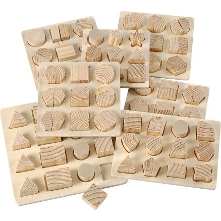 Puzzles, Größe 12,5x12,5-19,5x19,5 cm, 7 Stk/ 1 Pck von Diverse