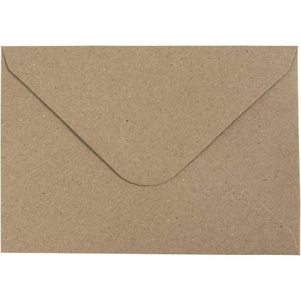 Recycelte Umschläge, C6 11,5x16cm, 120g, Natur, 50 Stk von Diverse