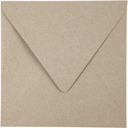 Recycelte Umschläge, Größe 16x16cm, 120g, 50 Stk, Natur von Diverse