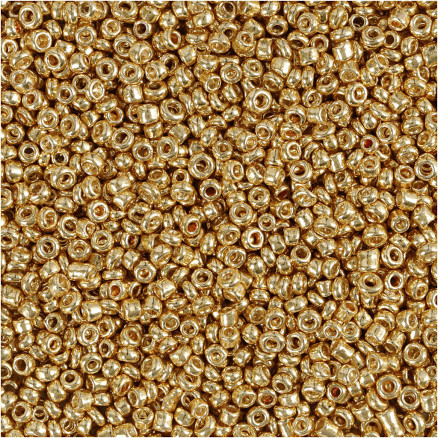 Rocai-Perlen, Durchm. 1,7 mm, Größe 15/0, Lochgröße 0,5-0,8 mm, Messing, 25g/ 1 Pk. Rocai-Perlen, Durchm. 1,7 mm, Größe 15/0, Lochgröße 0,5-0,8 mm, Messing, 25g/ 1 Pk. von Diverse
